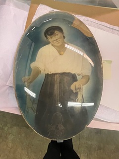 Woman with gold chain